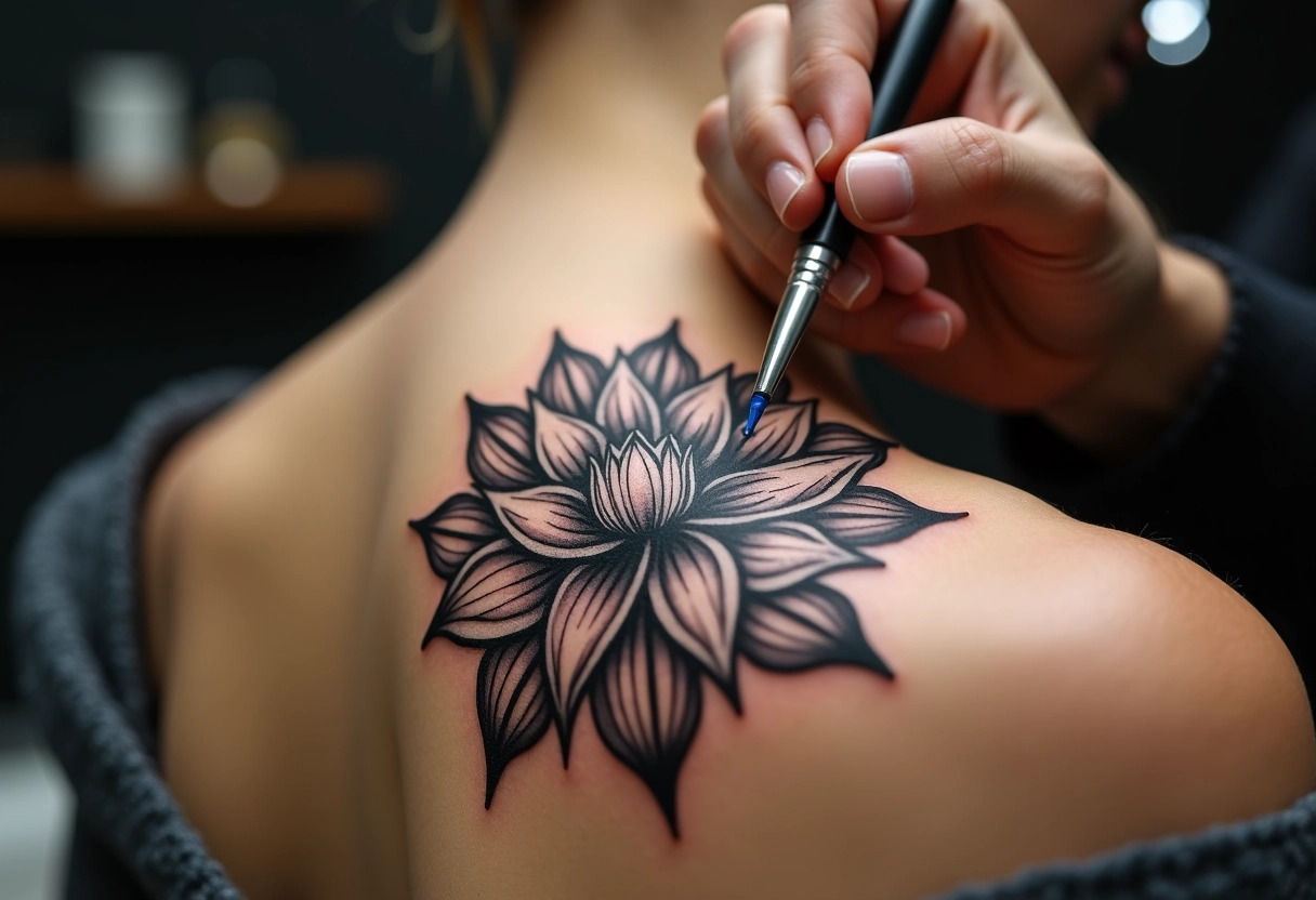 tatouage fleur de lotus